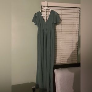Birdy Grey Hannah Empire Bridesmaid Dress - Medium - Sea Glass